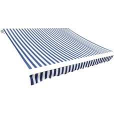 vidaXL Toldo de lona azul y blanco 350x250 cm - Toldo lona