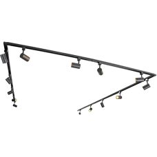 QAZQA Modern rail system black with 14 spots - Rail system