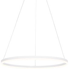 QAZQA Lampada sospesa bianca moderna - 80cm dimmerabile