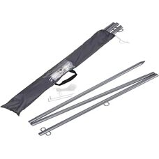 Ambiance Flaggenmast Schattensegel - 220cm Metallstützen