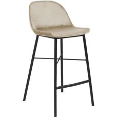 Kick collection JEFF Fluweel Champagne - Barkruk