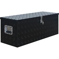 vidaXL Boîte en aluminium 1085x370x400 mm noir - Boîte de rangement