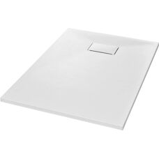 vidaXL Bac de douche blanc 100x70 cm - Base de douche