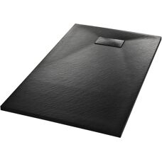 vidaXL Bac à douche noir 120x70cm - Récepteur rectangulaire de salle de bain