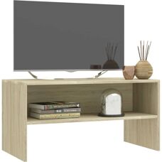 vidaXL Meuble TV Chêne Sonoma en Bois Multilaminé - Design Moderne - Publicité