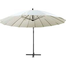 Maisonchic Weiß 3m Aluminium Hängeschirm - Sonnenschirm