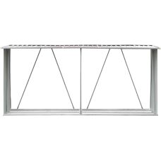 vidaXL Capannone da Giardino - Acciaio Zincato - 330x84x152cm - Marrone - Capannone da Giardino