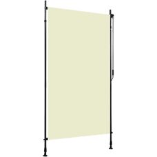vidaXL Außenrollo 120cm Creme Vertikal Balkon Sichtschutz