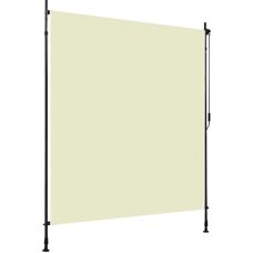 vidaXL Persianha externa - Creme - Altura ajustável 2-3 m - Proteção solar