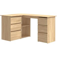 Bureau d'angle Sonoma Oak vidaXL - Bureau en Bois Stratifié