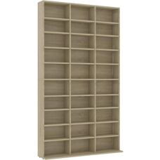 vidaXL Sonoma eg CD-skab - 102x16x177,5 cm Træbaseret materiale