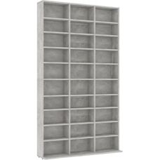vidaXL CD Skab Beton Grå 102x16x177,5 cm Træbaseret - CD Reol