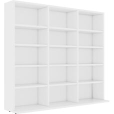 vidaXL 102x23x89,5 cm Weiß CD-Schrank - CD-Aufbewahrungsmöbel