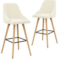 Maisonchic Modell 979600 Samtcreme Barhocker - Bar Stools