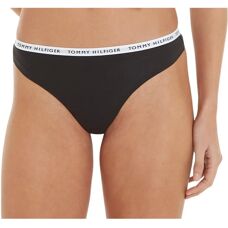Tommy Hilfiger 3-Pack String con Logo in Vita (UW0UW02829) - nero