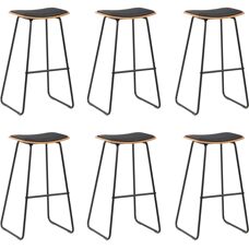Maisonchic Modello - Set di 6 sgabelli da cucina - Nero