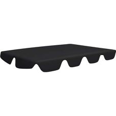 vidaXL Schwarzes Ersatzdach für Verandaschwing 188/168x145/110 cm