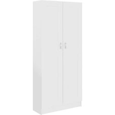 Bibliothèque blanche vidaXL 82,5x30,5x185,5 cm Bois aggloméré - Meuble de rangement