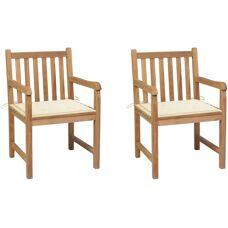 Set di Sedie da Giardino in Teak MAISONCHIC con Cuscini