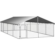 vidaXL Zewnętrzna buda dla psa z dachem 600x300x150 cm - Klatka dla psa