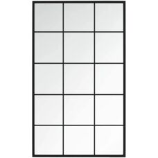 vidaXL 100x60 cm Schwarzer Wandspiegel - Platzsparend & Elegant