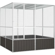 Jaula para Pájaros de Acero Galvanizado - Grande Antracita
