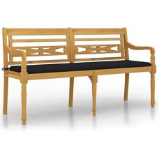 Maisonchic Batavia Teakbank mit Kissen - Gartenmöbel