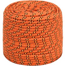 Corde marine orange vidaXL - Ligne de bateau, 10 mm, 25 m - Corde marine