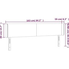 MAISONCHIC Kopfteil mit LED - Schwarz - 163x16x78/88 cm