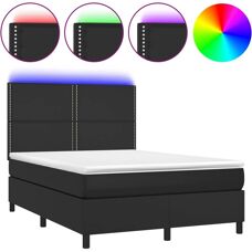 MAISONCHIC Dobbeltseng - Læder seng med LED - 140x200cm