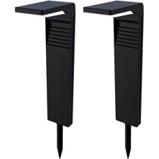 HOFTRONIC Maine Zonnepadverlichting - IP65 Weerbestendig - Warm Wit - Set van 2