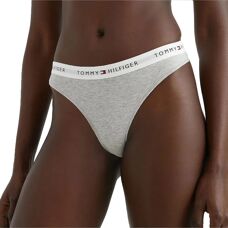 Tanga con Logo in Vita di Tommy Hilfiger (UW0UW03835) - grigio chiaro mélange
