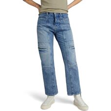G-Star RAW Viktoria Hög Rak Jeans - Mellanblå Kvinna