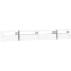vidaXL 3152746 Meuble TV LED Blanc - Meuble TV