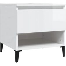 vidaXL Weiße Beistelltisch 50x46x50 cm Holz Modern Dekor