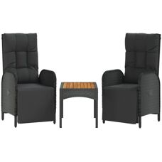 Maison Chic Have Lounge Sæt med Justerbare Stole & Bord