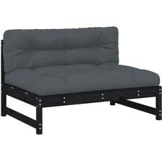 vidaXL Czarny sofy z sosny - 120x80 cm Modularny na zewnątrz