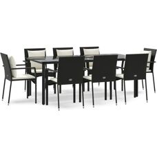 Maison Chic Gartentisch-Set - Wetterfester Poly-Rattan