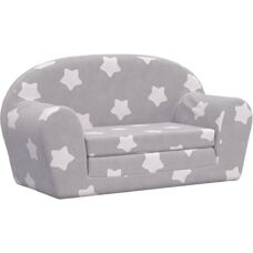 MAISONCHIC Canapé-Lit Enfant Gris Clair avec Étoiles - Sofa Lit pour Enfants