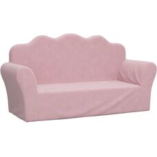 MAISONCHIC Rosa Kinder 2-Sitzer Plüschsofa - Kinder-Sofa
