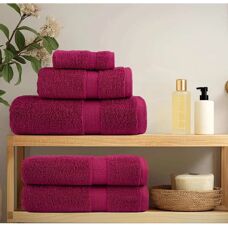 vidaXL Washandjes 10 stuks Bordeaux 15 x 21 cm Katoen Rood - Wash Gloves