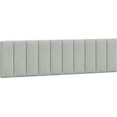 VidaXL Hellgraues Kopfteil - 180 cm Bett, Samtvelours