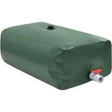 vidaXL 1000L Réservoir d'eau pliable vert avec robinet - Stockage d'eau