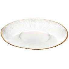 Altri Brand Glasteller - 28cm, Goldrand, Elegantes Design
