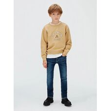 Calvin Klein Jeans Ciemnoniebieski Visual Slim - Dżinsy