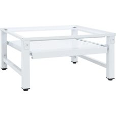 Support pour Machine à Laver vidaXL avec Étagère Coulissante Blanche - Support pour Machine à Laver