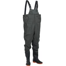 vidaXL Visbroek met Boten Donkergroen Maat 43 - Chest Waders with Boots