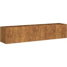 vidaXL Jardinière Rouillée 200x40x40 cm Acier Corten - Jardinière