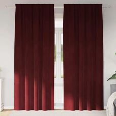 vidaXL Rood Polyester Gordijnen - Gordijnen