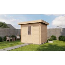 Lugarde Select Modern Tuinhuis met Overkapping - Onbehandeld Hout